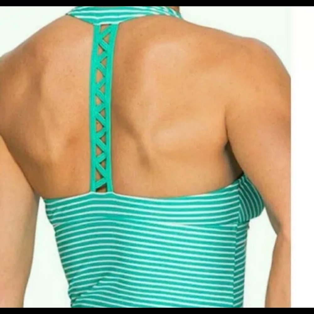 Athlete Zahara Lattice Back Stripe Tankini - Picture 5 of 5